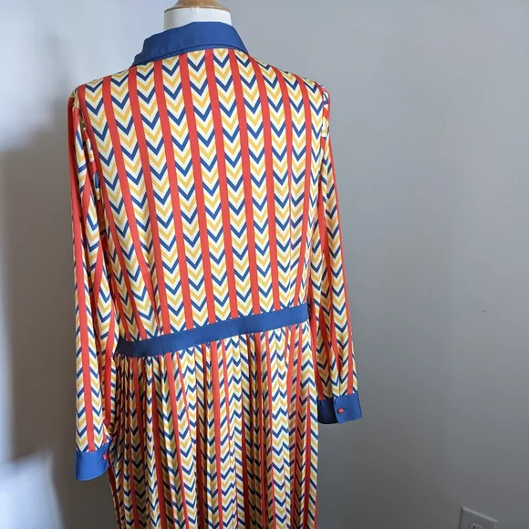 Modcloth Multicolor Chevron Midi Dress - Picture 7 of 12